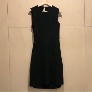 Black wool Sofie D’Hoore sleeveless dress with open back and pockets